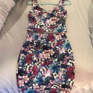 Flowered Guess two piece set (skirt and tank)